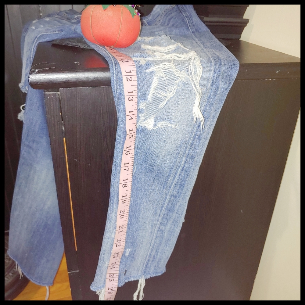 Lucky Brand Torn Distressed Blue Jeans 00/24 Sienna Slim Boyfriend - Picture 6 of 10